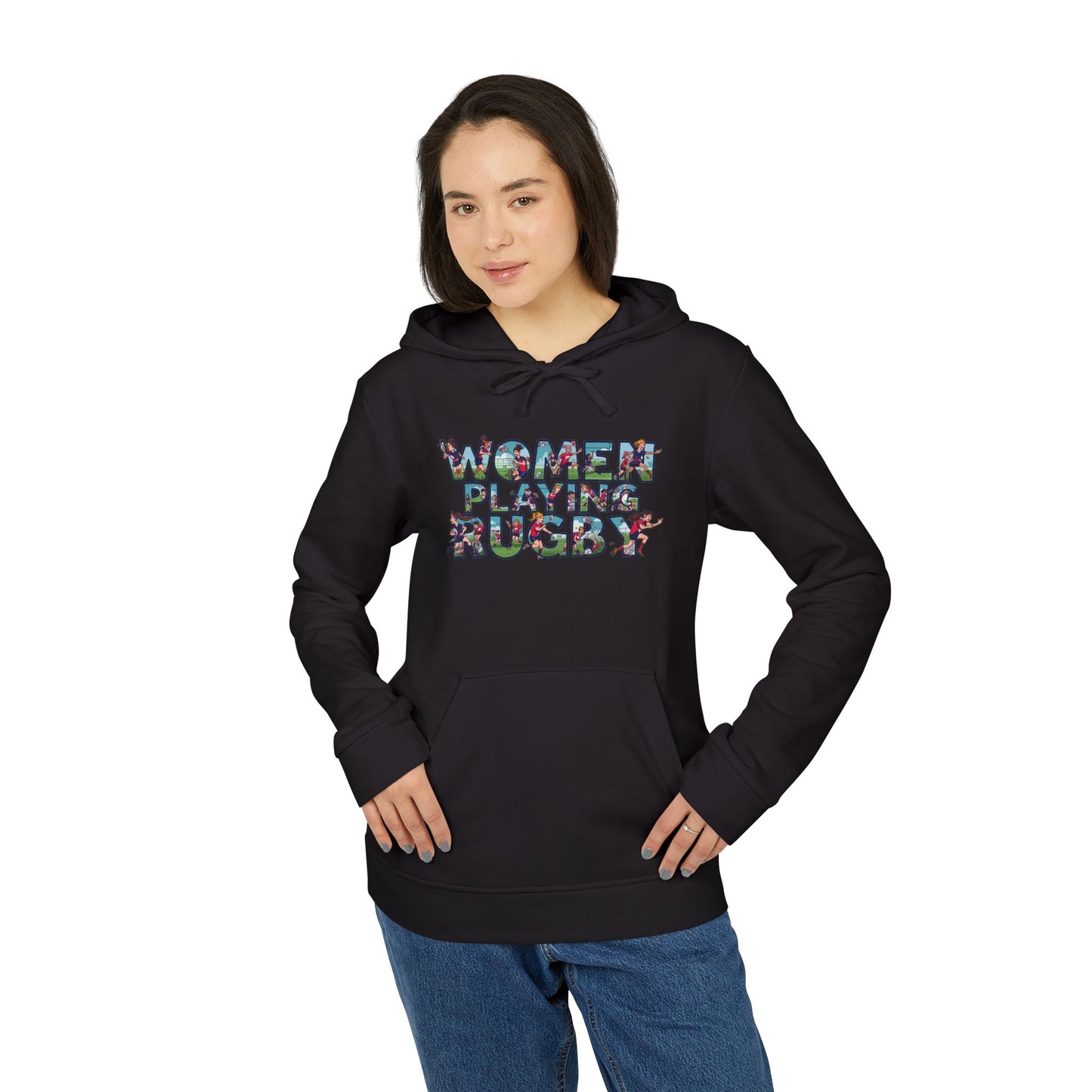 Adidas Hoodie — Women Playing Rugby