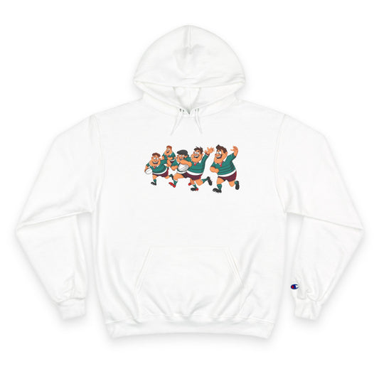 Champion Hoodie — Rugby Cheer Graphic