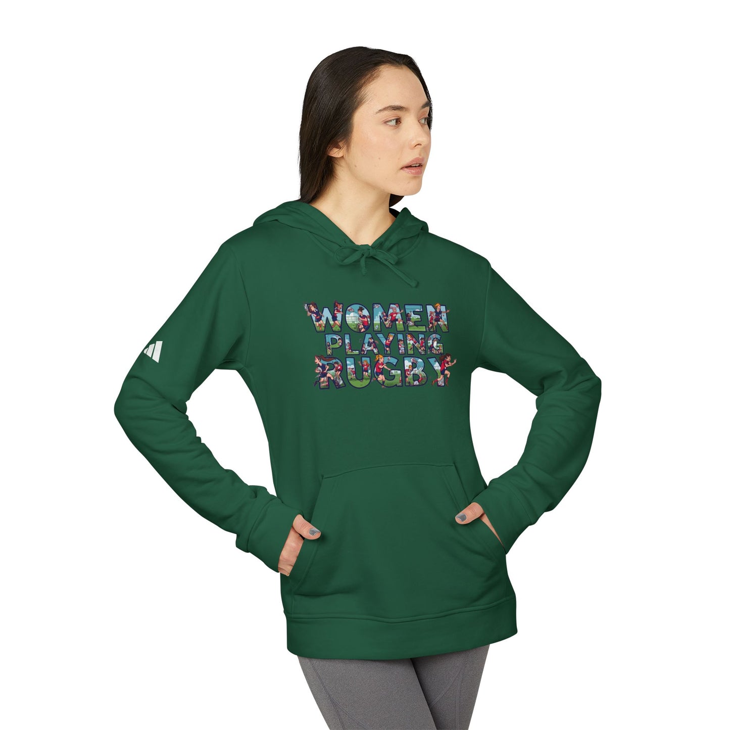 Adidas Hoodie — Women Playing Rugby
