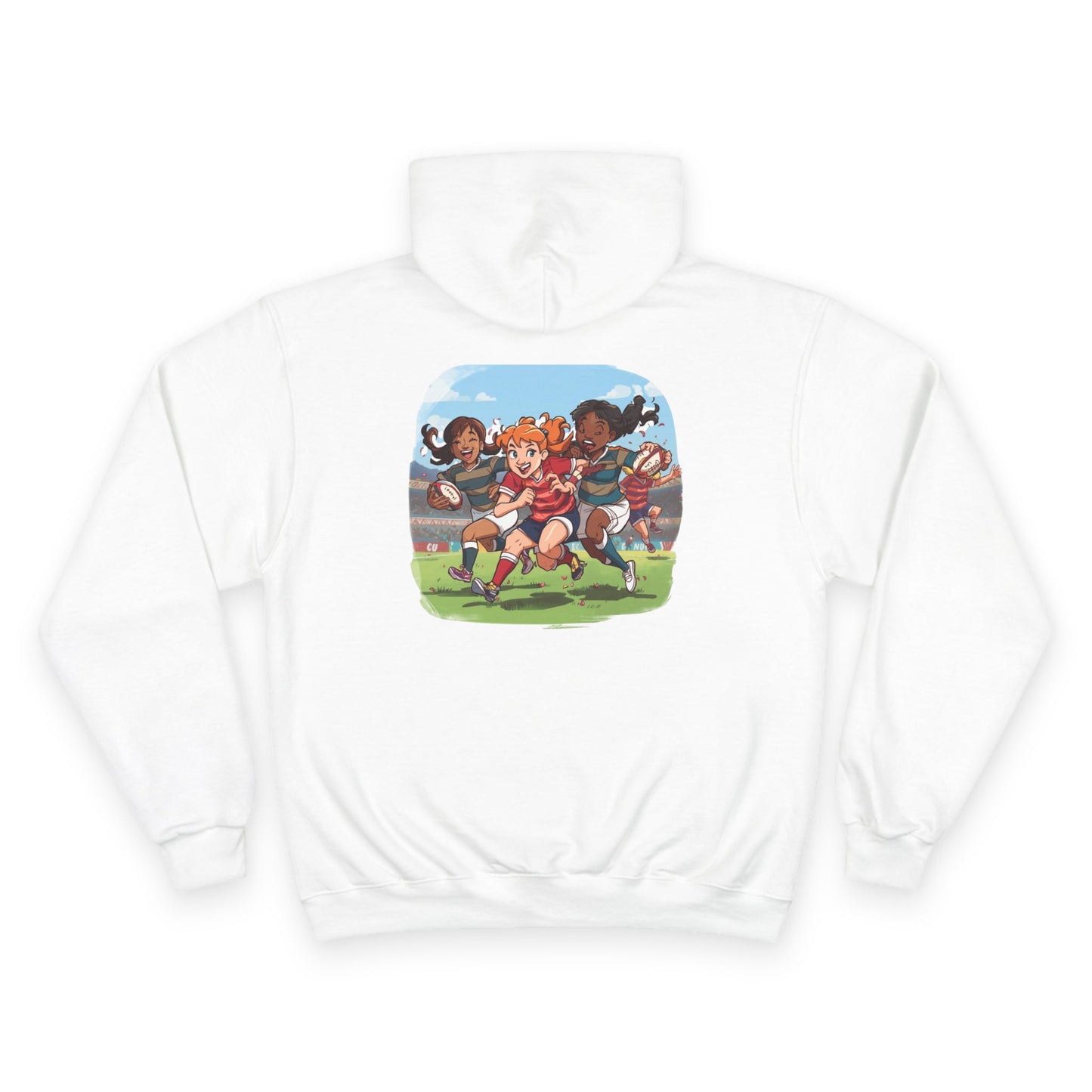 Champion Hoodie — Rugby Back Print