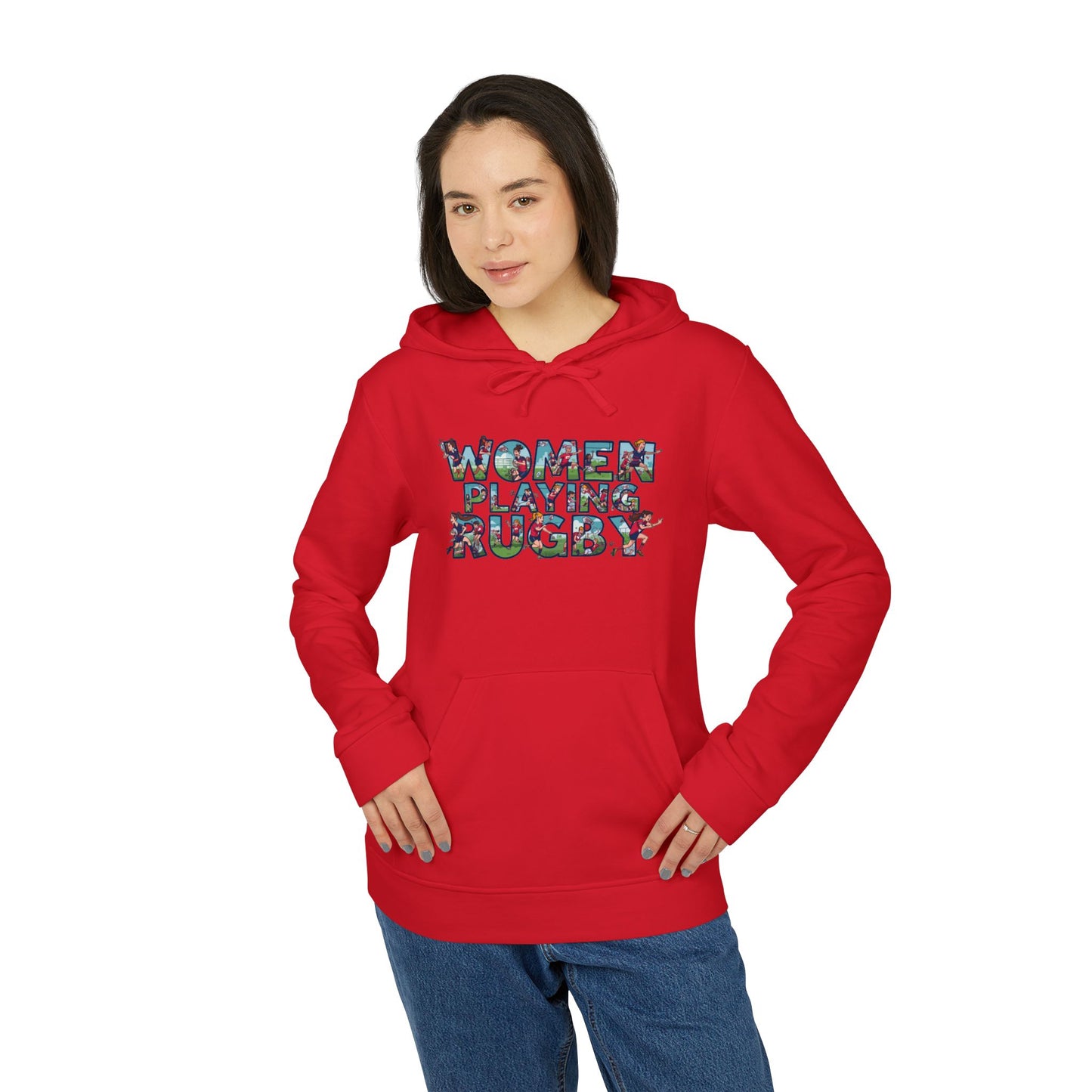 Adidas Hoodie — Women Playing Rugby